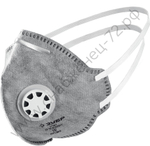 ЗУБР ПГ-80 плоская с угольным слоем, класс защиты FFP1, с клапаном выдоха, фильтрующая полумаска (11167)