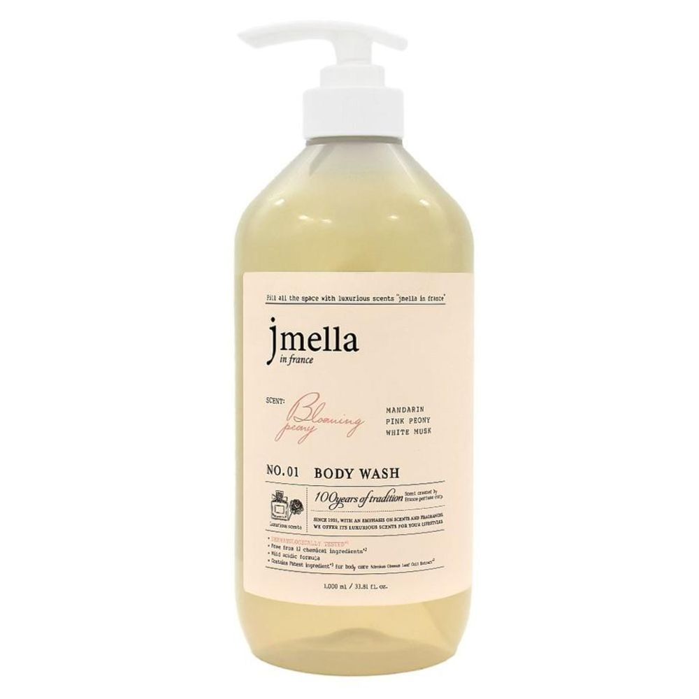 JMELLA Гель для душа &quot;Мандарин, розовый пион, белый мускус&quot;- IN FRANCE BLOOMING PEONY BODY WASH, 1000 мл