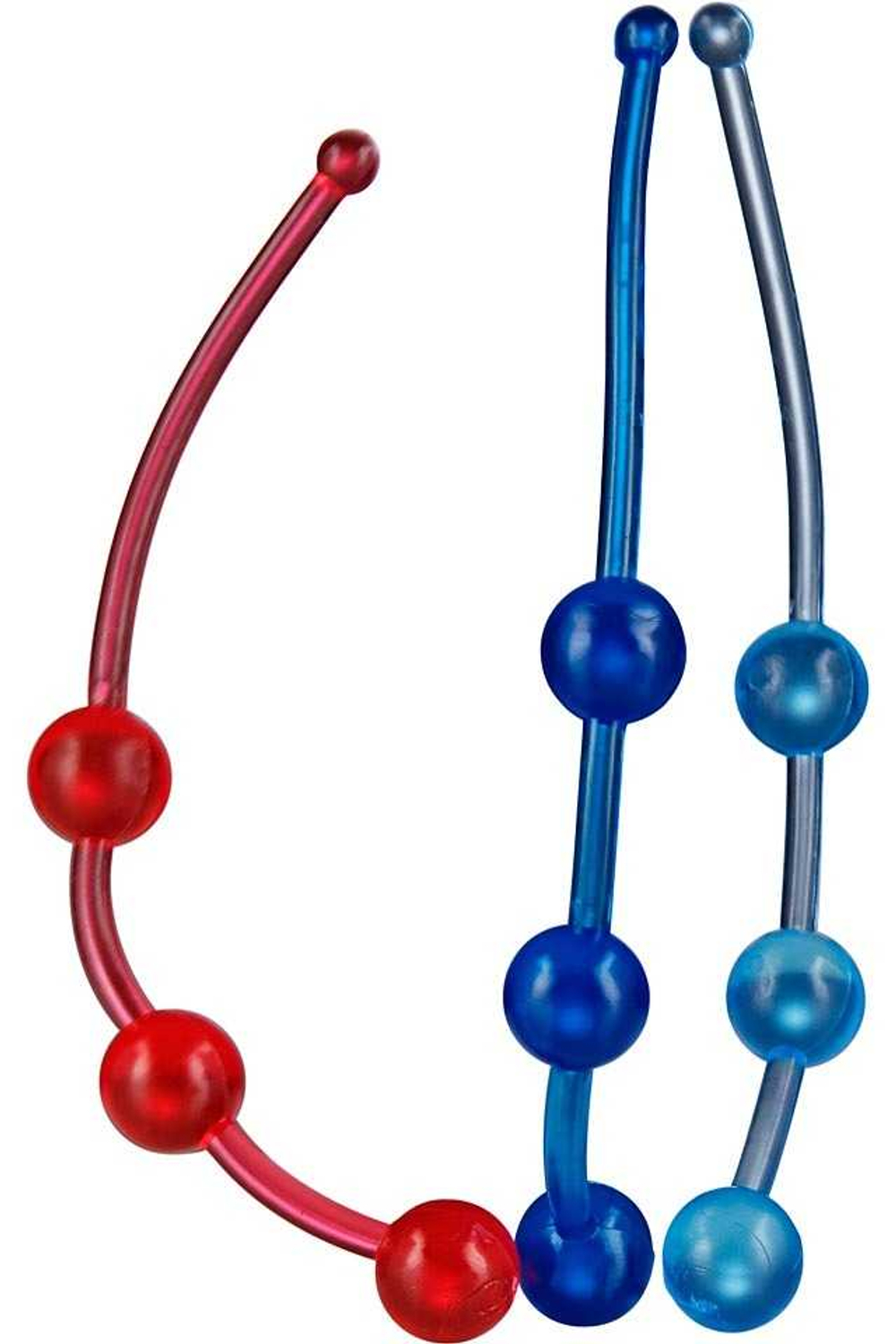 Набор из 3 анальных цепочек одинакового размера (Цвет: разноцветный)