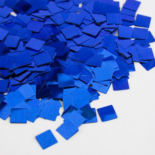 Конфетти 1 см квадрат королевский синий, фольга, 50 гр ВВ