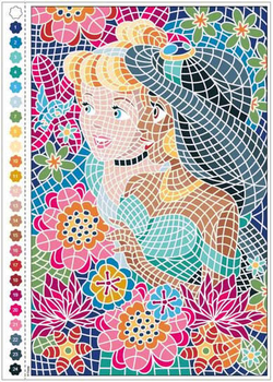 Раскраска по номерам Coloriages mystres Disney - официальное польское издание. Женский мир. Дисней.