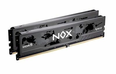 Оперативная память Apacer NOX DDR5 — 6000 / 6200 / 6400 МГц, 32 ГБ (2×16 ГБ) и 64 ГБ (2×32 ГБ), чёрный/белый корпус, без подсветки