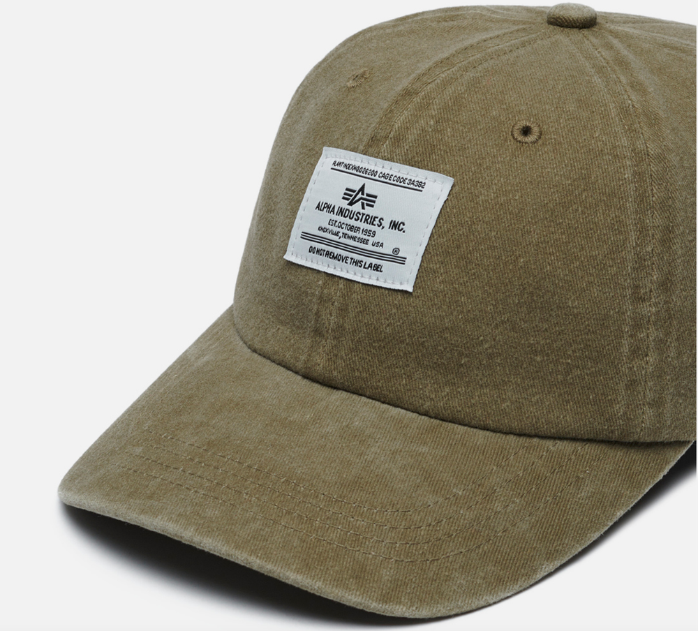 Бейсболка Alpha Industries Battlewash Cap Olive (Оливковая)