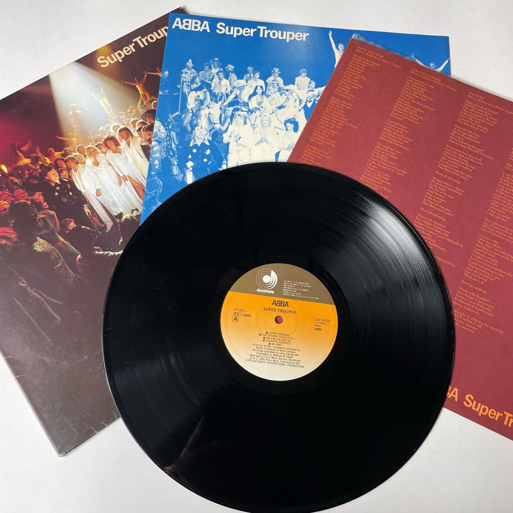Винтажная виниловая пластинка LP ABBA АББА Super Trouper (Japan 1980) (No Obi) The Winner Takes It All
