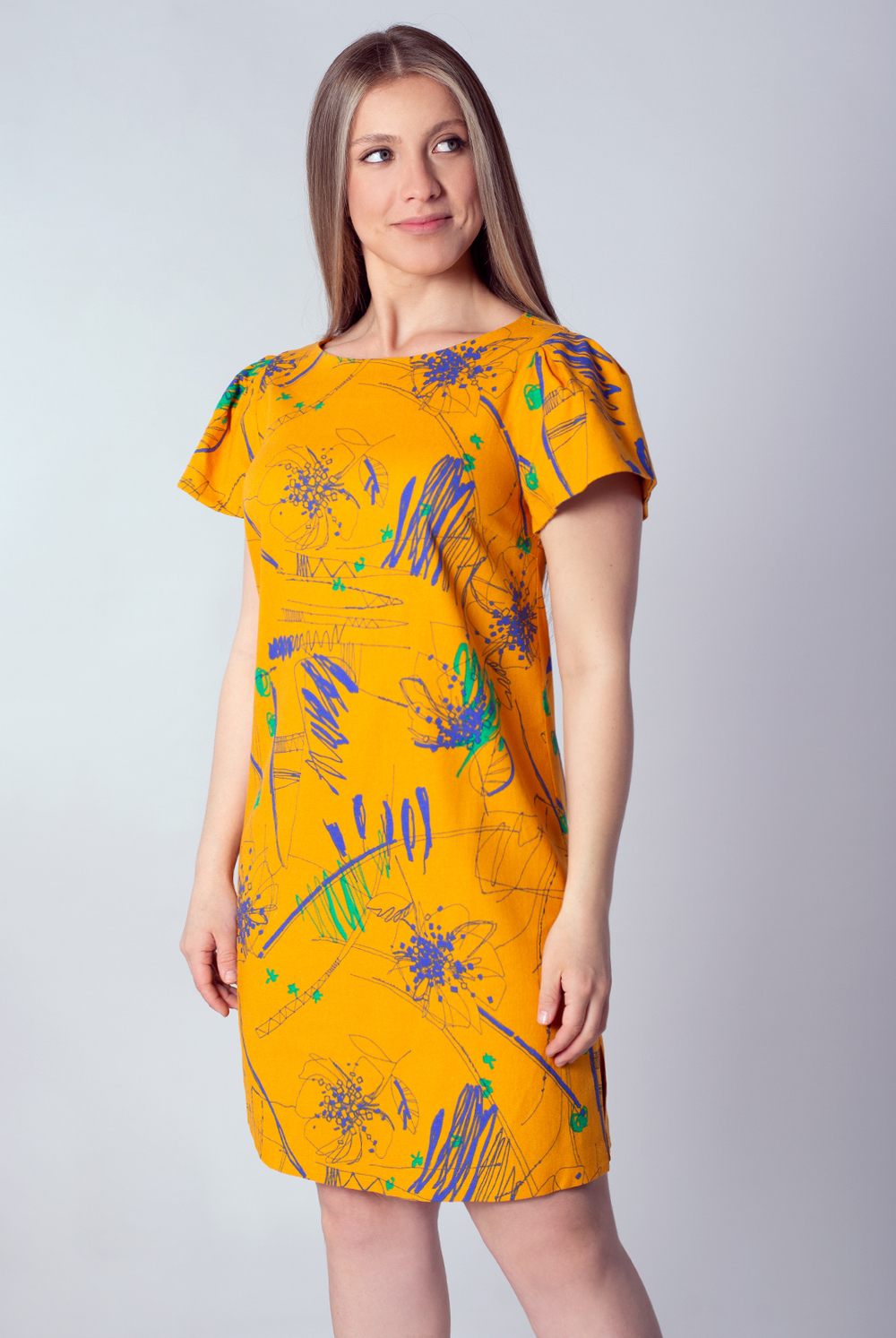 Платье женское 2572ЛПБ, Абстракция #363Абб052572ЛП