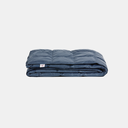 Дорожный плед пуховый 140х200 German Grass Travel Plaid Grass Ink темно-синий Сине-голубой