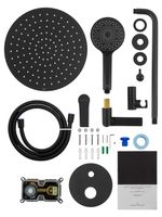 Душевая система встраиваемая WONZON & WOGHAND BRILLIANT, Черный матовый (WW-88939079-MB)