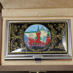 Визитница "Москва" (роспись Палех)