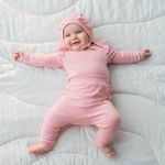 Ползунки с открытой ножкой и рюшей "Роза" 0+