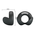 Черное эрекционное виброкольцо Pretty Love Quentin Vibrating Silicone Cock Ring BI-210312Z