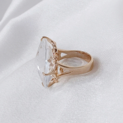 "Изыск" кольцо в золотом покрытии из коллекции "Дефиле" от Jenavi