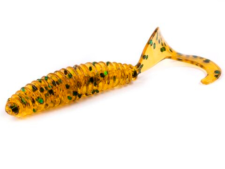 Слаги съедобные искусственные Lucky John ULTRAWORM Curly 4in (76.2 мм), цвет PA19, 5шт.
