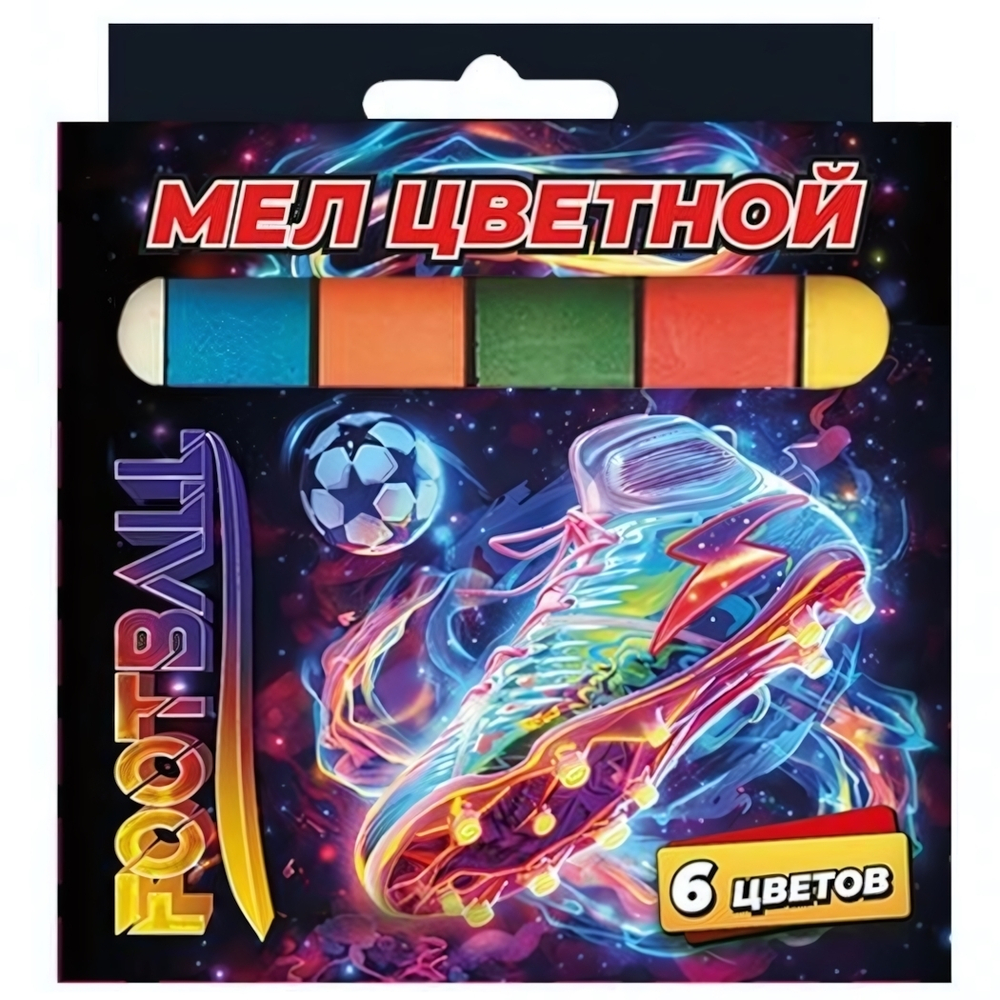Мел цветной 6шт. "Футбол" (Центрум)