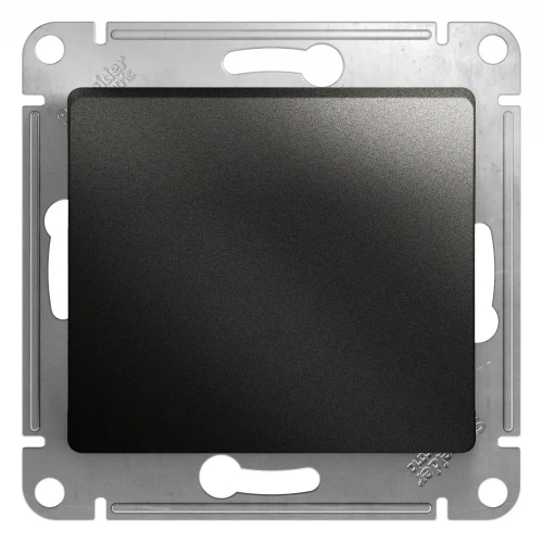 GLOSSA 1-клавишный ВЫКЛЮЧАТЕЛЬ КНОПОЧНЫЙ, сх.1, 10А, механизм, АНТРАЦИТ