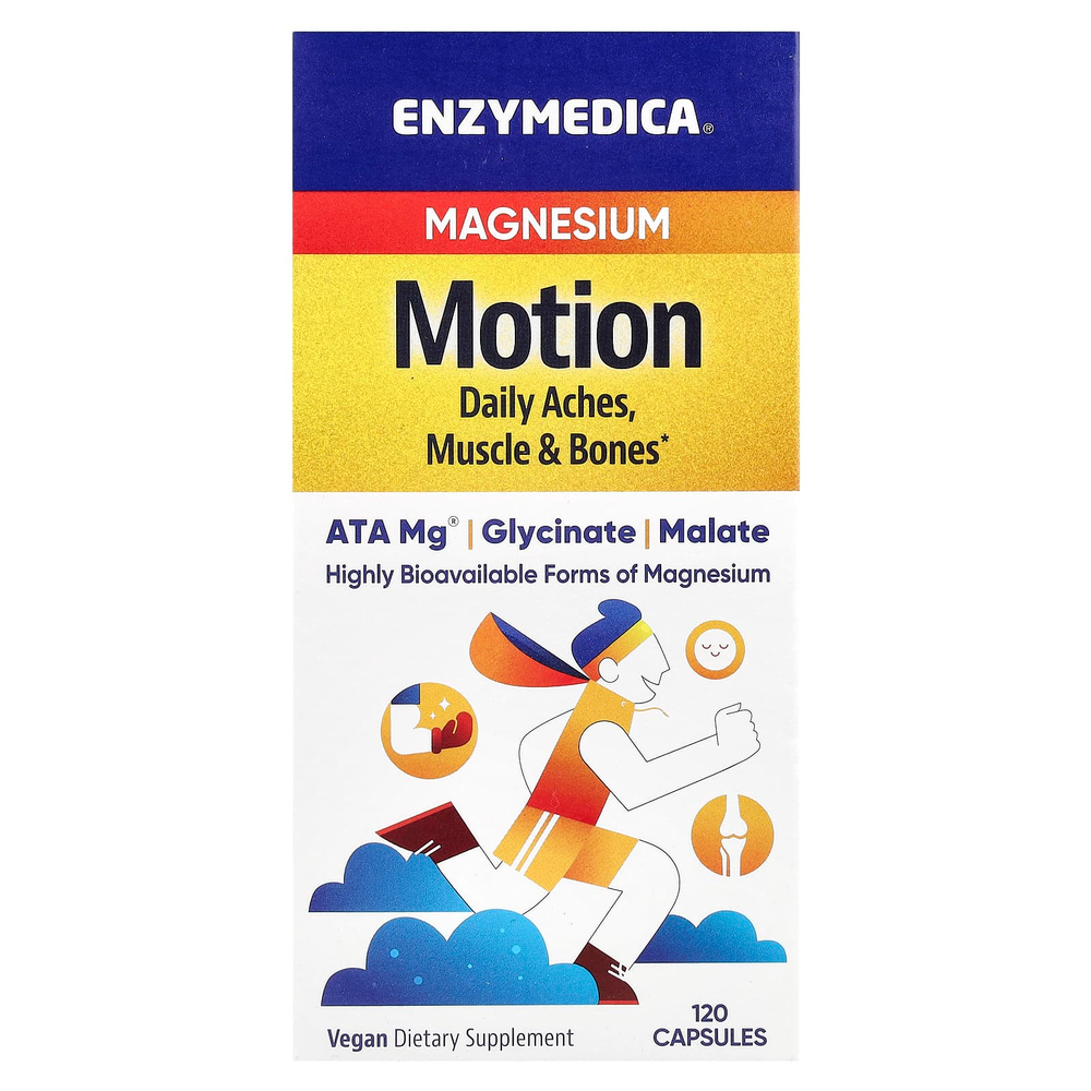 Enzymedica, Motion, магний, 120 капсул (350 мг в 1 капсуле)
