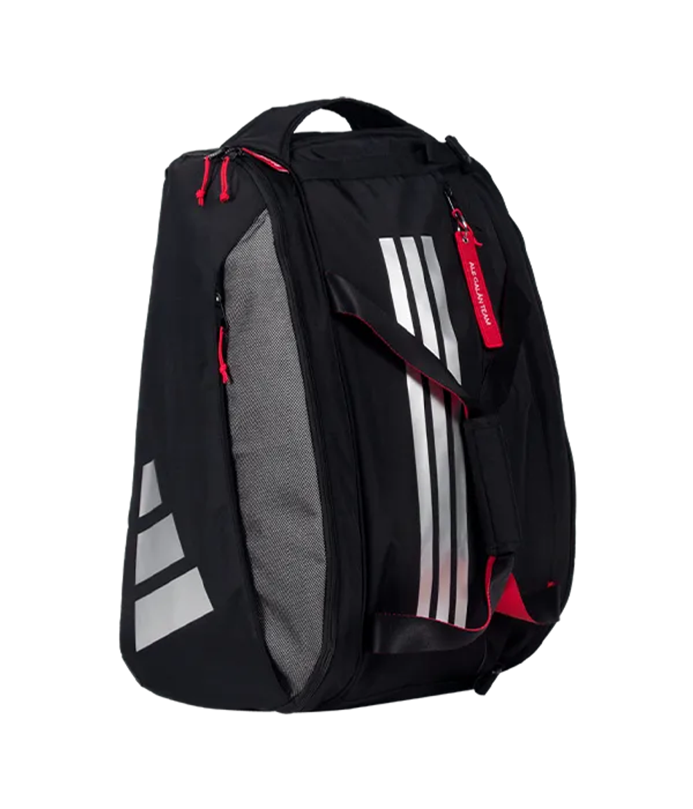 Сумка для падел Adidas Multigame Black-Red 3.4 Ale Galán 2025, термокарманы и вентиляция