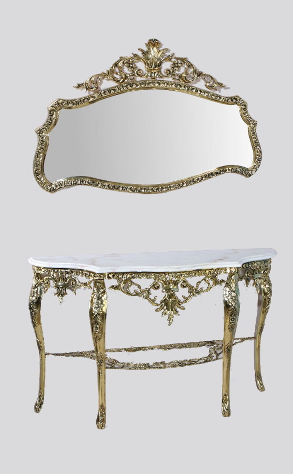 Bello De Bronze Зеркало "Конша" в раме, золото