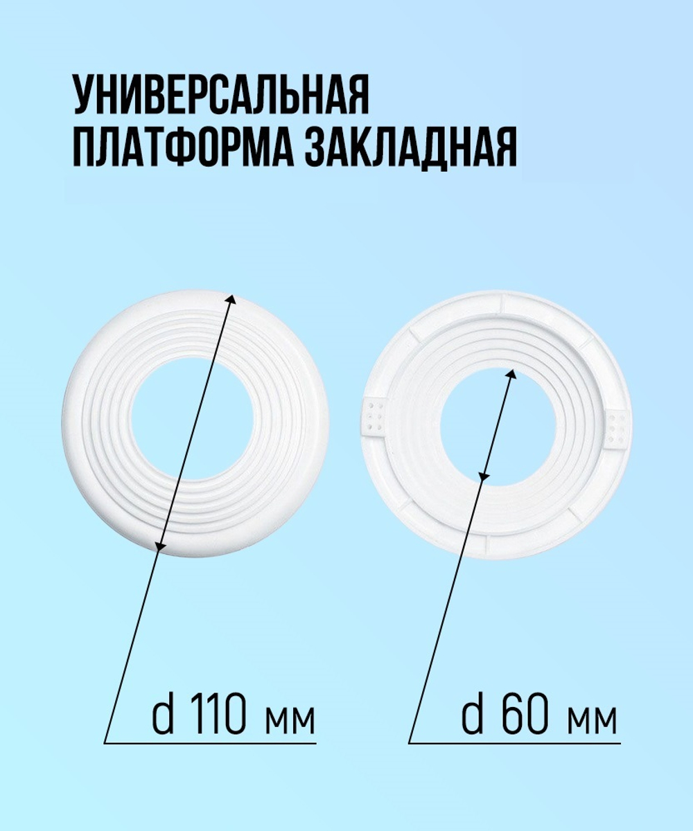 Универсальная закладная под встраиваемый светильник d60-110мм
