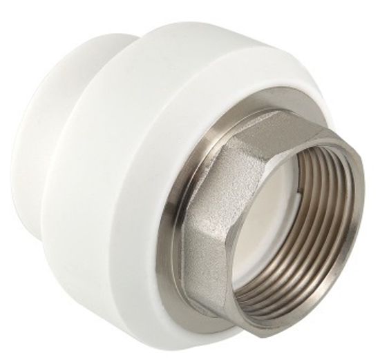 Муфта комбинированная под ключ Valtec 32х1" ВР с внутренней резьбой полипропиленовая VTp.706.0.03206