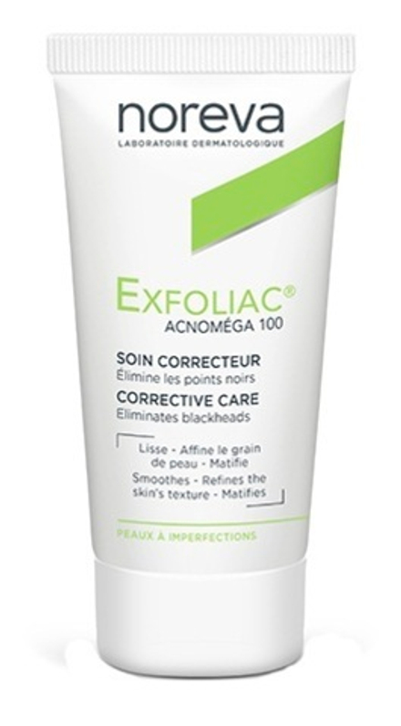 Норева Эксфолиак Акномега 100 Корректирующий крем для лица Noreva Exfoliac Acnomega 100 matifying care 30  мл