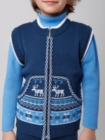 Жилетка вязаная на молнии