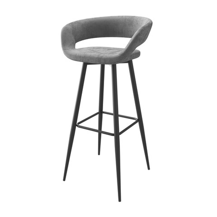 Стул барный МАМАДОМА Барни Р 900, Черный/GREY LUX b22