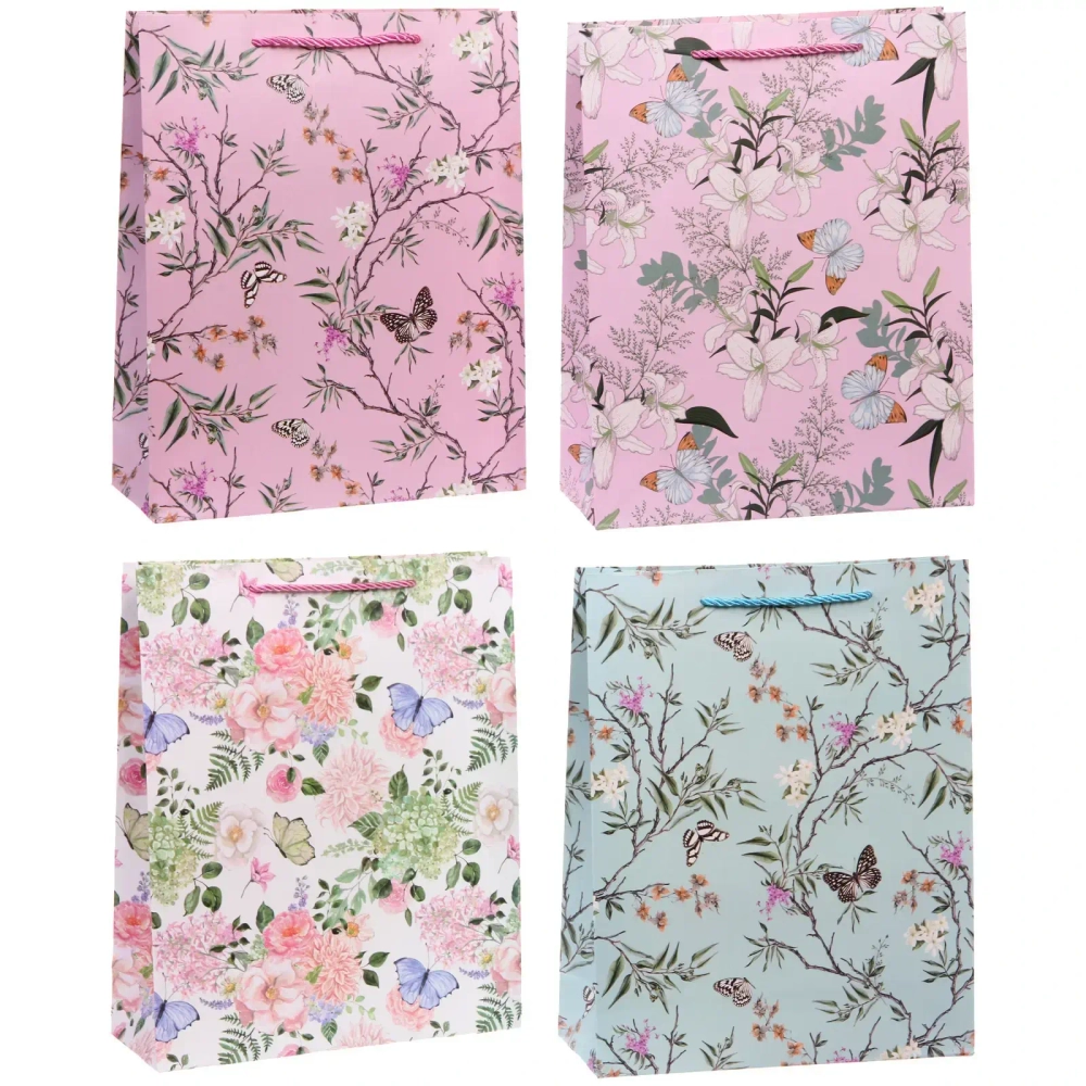 Пакет подарочный «Луговые цветы» 26*32*10 см, микс