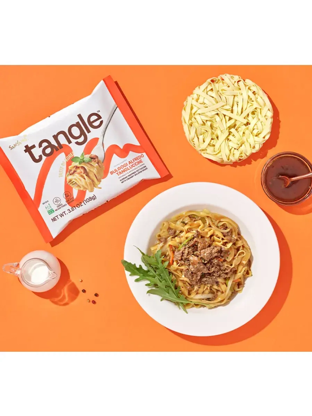 Фетучини Samyang Tangle по-корейски в сливочном соусе бульгоги 110 г