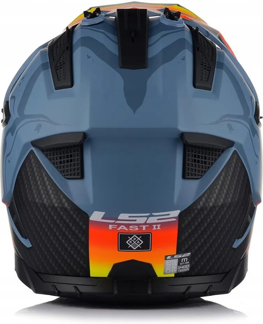 Мотошлем LS2 MX708 Fast II Wash, темно-серый, матовый