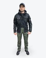 Флисовая кофта с капюшоном, Черный