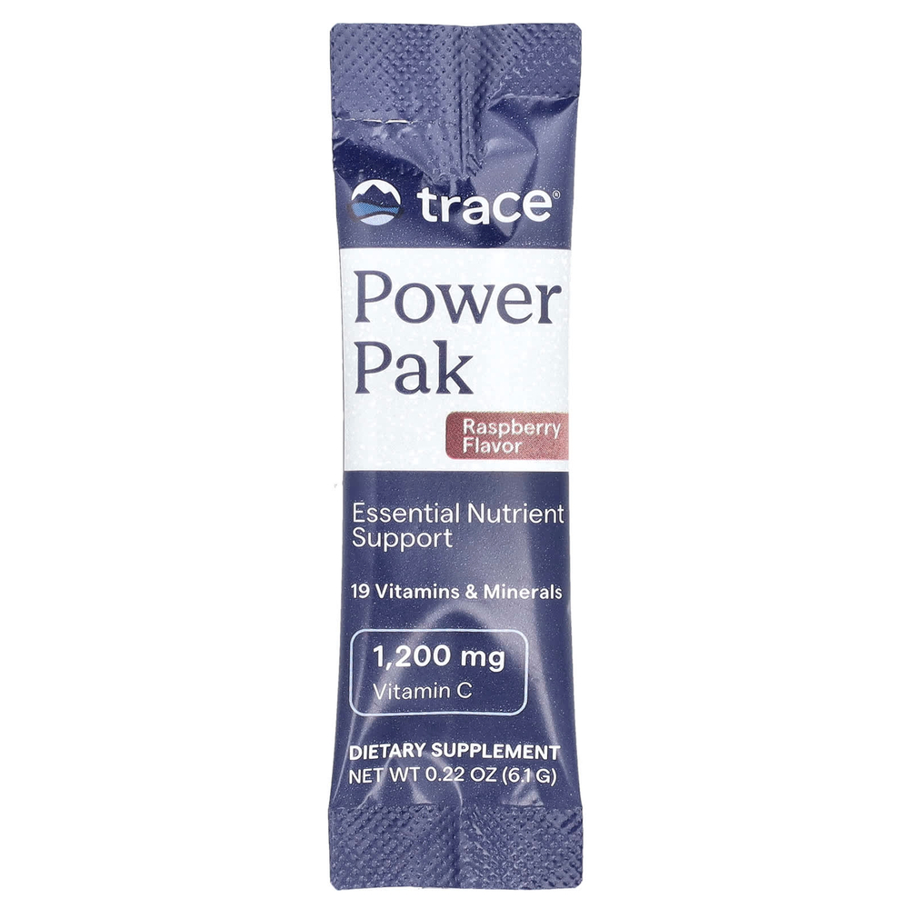 Trace, PowerPak, с малиновым вкусом, 30 стик-пакетов по 6,1 г (0,22 унции)