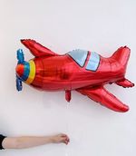 П Шар фигура Самолет красный винтаж 36" (БГ-27)