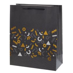 GAEM Пакет подарочный (бумага 210г/м2, блок микс 12шт), L26 W12 H32 см, 4в.