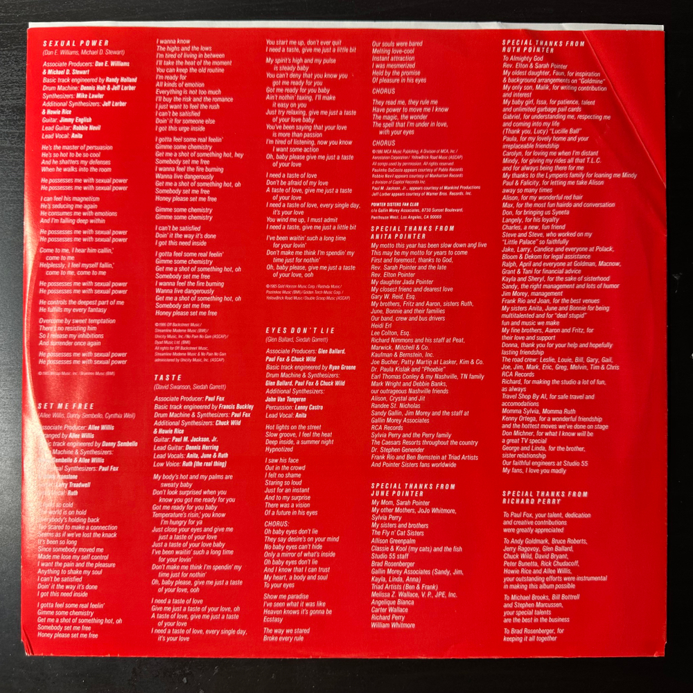 Pointer Sisters - Hot Together (США 1986г.)