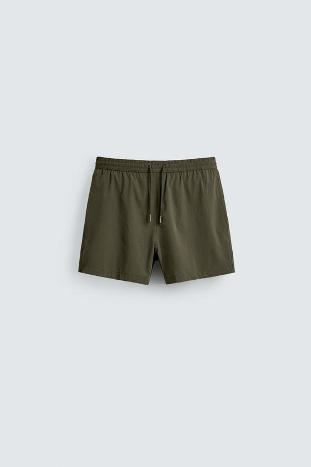 ZARA КОРОТКИЕ ПЛАВКИ ИЗ РЕЛЬЕФНОЙ ТКАНИ, ХАКИ