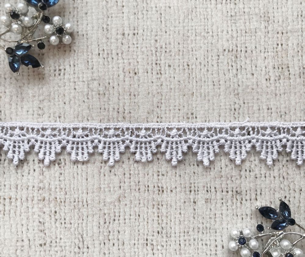 Кружево плетеное, ш. 1,9 см, белый