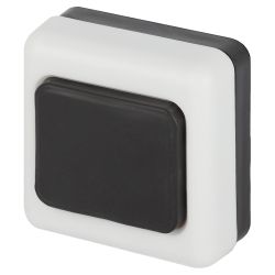 Кнопка дверного звонка ЭРА D2 проводного, черная