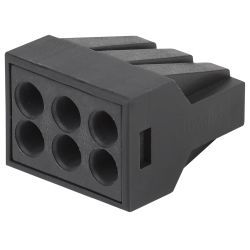 Клемма ЭРА NO-224-58 с пастой серия 306 6 отверстий 0.5-2.5 мм2 упаковка 4 шт