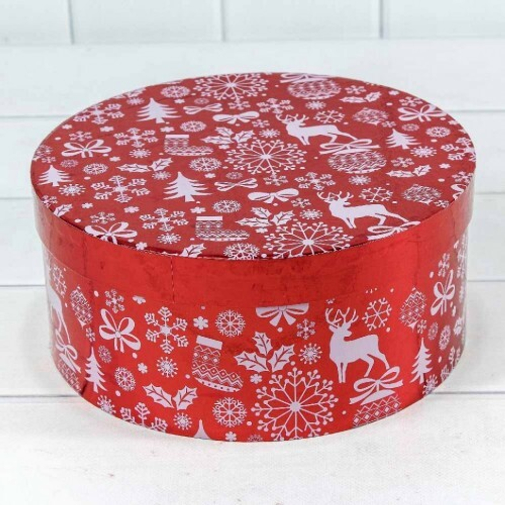 Коробка 25.5 х 11.5 см Набор 3 шт "Новогодняя" (Красный)