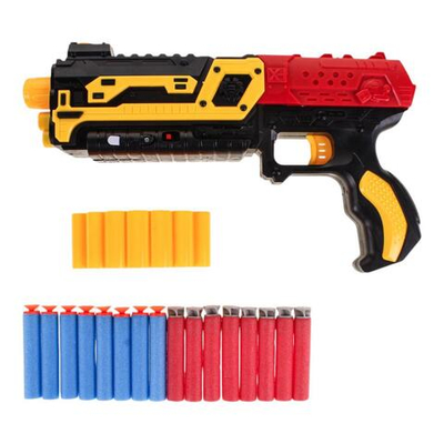 Пистолет с мягк.пулями, коробка XH929