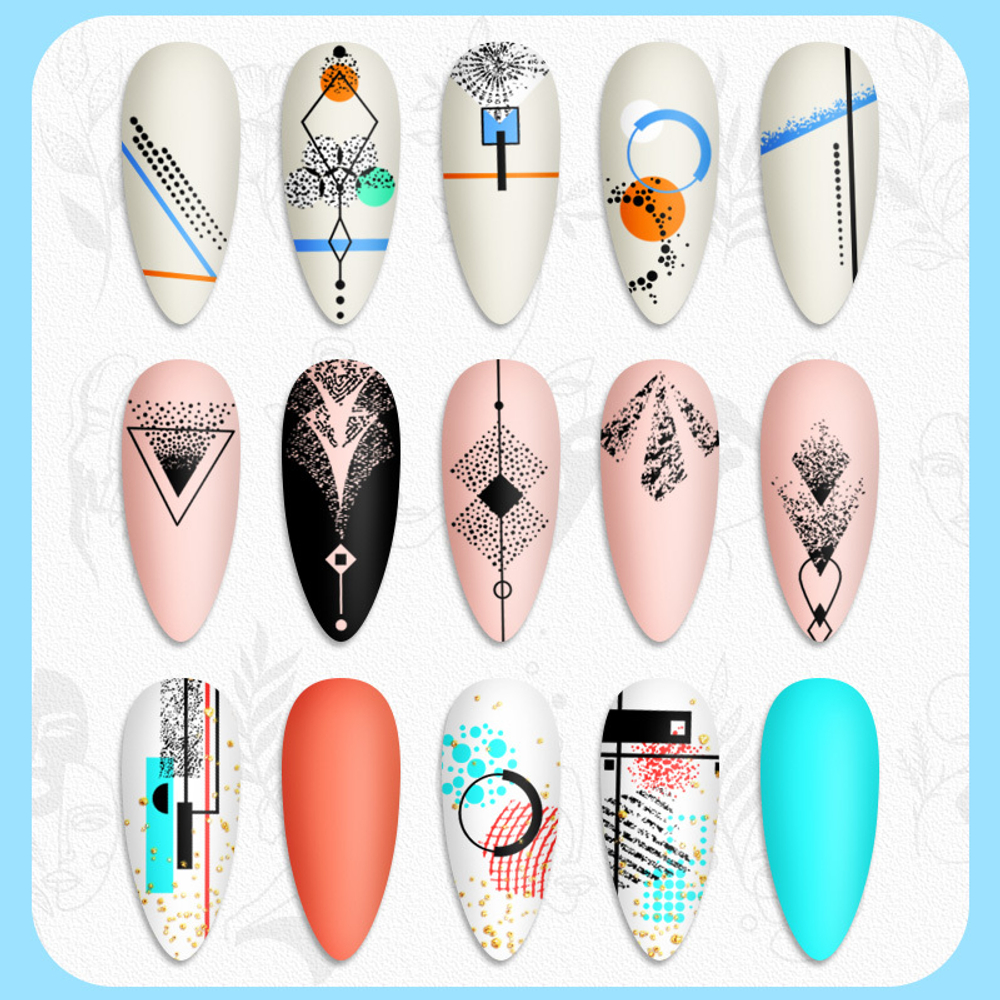 Born Pretty, Пластина для стемпинга 12*6 см 52345 BP-L006 Geometry, 1 шт