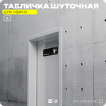 Табличка прикол на дверь для офиса "Фрилансер", шуточная в комнату, смешная в кабинет, прикольная для дома, юмор для коллеги, 30х10 см, Айдентика Технолоджи