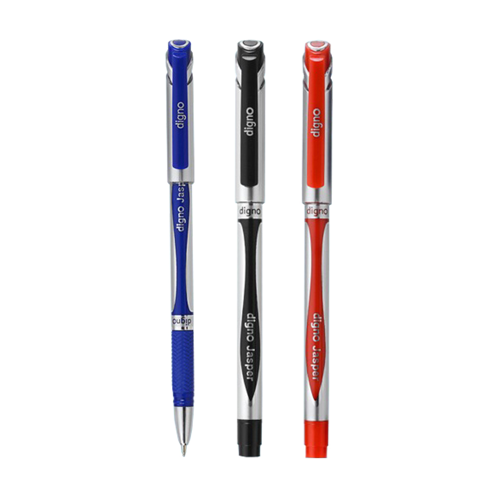 Ручка шариковая, масляная, Digno, 3 цвета чернил, серия "JASPER", 3 цвета корпуса, 24 шт