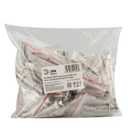 Разъем ЭРА SIMPLE штекер BNC под винт с пружиной металл упаковка 50 шт.