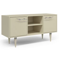 Тумба под ТВ Арт Колор matte 117см Классик Сильвер Серый шелк матовый