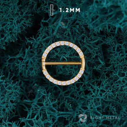 Кликер Barbell Crystal PVD Yellow 1.2мм