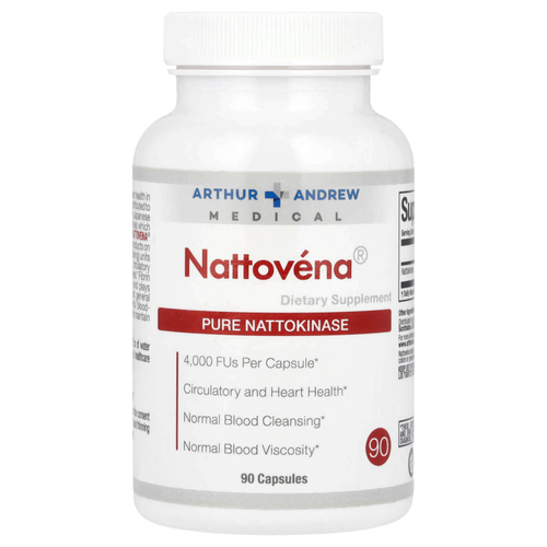 Arthur Andrew Medical, Nattovena®, чистая наттокиназа, 4000 FU, 90 капсул