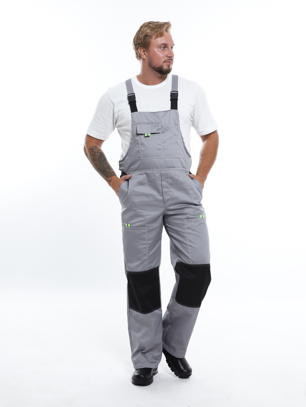 Костюм Nerss «Практик», куртка + полукомбинезон. Серый с черным