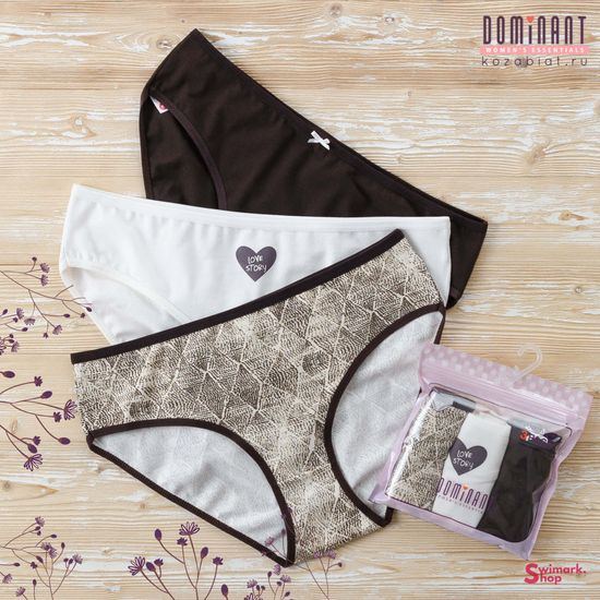 Трусики женские DOMINANT 55000-192, FULL BRIEF, 3 шт. в уп.