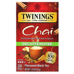 Twinings, ароматизированный черный чай, чай, без кофеина, 20 чайных пакетиков, 40 г (1,41 унции)
